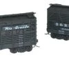 Accurail 1206 HO Scale 40' Wood Stock Car Kit Rio Grande D&RGW 2 Pack - NOS