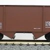 Accurail 2398 HO Scale Canton Car Co 55 Ton 2 Bay Open Hopper Kit Oxide Red Data Only NOS