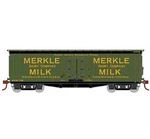 Athearn 24037 N Scale 40' Pfaudler Milk Car Merkle GARE 742 1 Athearn 24037 N Scale 40' Pfaudler Milk Car Merkle GARE 742