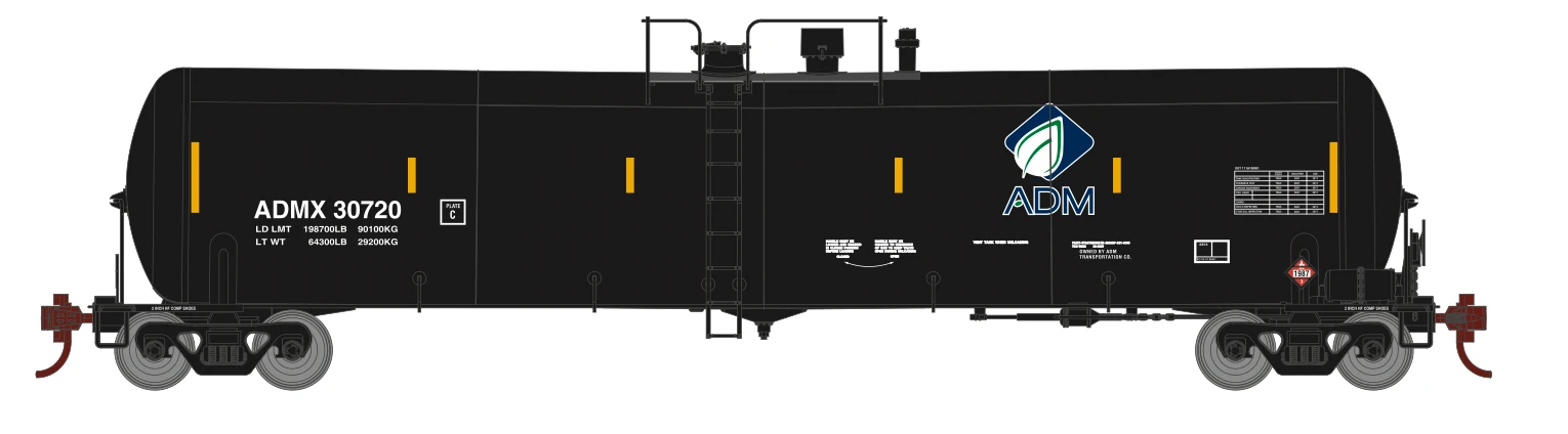 Athearn 29918 HO Scale 30,000 Gallon Ethanol Tank Car ADMX 3 Pack #2 1 Athearn 29918 HO Scale 30,000 Gallon Ethanol Tank Car ADMX 3 Pack #2