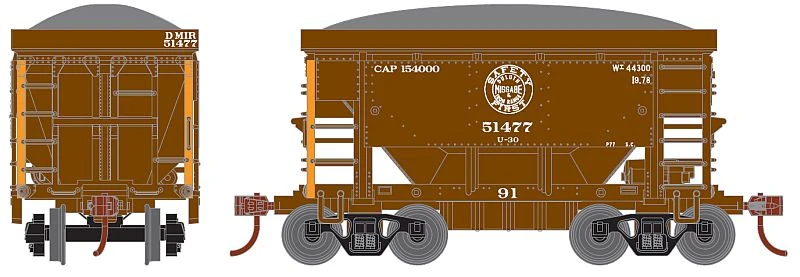 Athearn 87063 HO Scale 24' Taconite Ore Car 4 Pack DM&IR #2 - NOS 2 Athearn 87063 HO Scale 24' Taconite Ore Car 4 Pack DM&IR #2 - NOS - Image 2