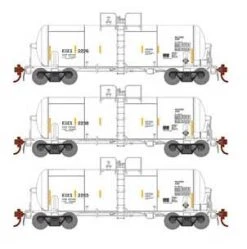Athearn Genesis G25641 HO Scale 13,600 Gallon Acid Tank Car Kennecott Copper KCCX 3 Pack