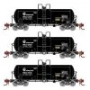 Athearn Genesis GN15320 N Scale 13,000 Gallon Acid Tank Car "Black" PROX 3 Pack