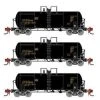 Athearn Genesis GN15328 N Scale 13,000 Gallon Acid Tank Car "Black" UTLX 3 Pack