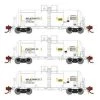 Athearn Genesis GN15332 N Scale 13,000 Gallon Acid Tank Car "White" UTLX 3 Pack