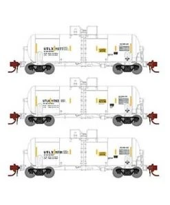 Athearn Genesis GN15332 N Scale 13,000 Gallon Acid Tank Car "White" UTLX 3 Pack