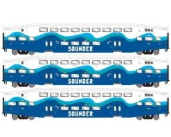 Athearn RTR 28590 N Scale Bombardier Coach Car Sounder SDRX 3 Pack