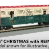 Bachmann 19754 N Scale 40' Annimated Stock Car North Pole & Southern NP&S With Reindeer