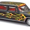 Busch 42964 HO Scale 1966 Cadillac Limo Crazy Car With Flames