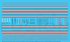 Fusion Scale Graphics AMTK3030-160 N Scale Amtrak Phase III Viewliner Baggage Car Decal Set