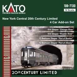 Kato 106-7130 N Scale NYC 20th Century Limted 4 Car Add-On Set