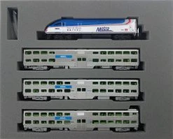 Kato 106-8701DCC N Scale Metra MP36 And 3 Car Train Set With DCC (NO Track Or Power) -Athearn Shop kato 106 8701dcc n scale metra mp36 and 3 car trauin set with dcc no track or power 3