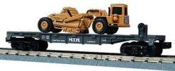 MTH 30-7616 O Gauge RailKing MTH Construction Flat Car With Ertl Earth Mover