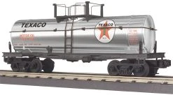 MTH RailKing 30-7379 O Gauge Single Dome Chrome Tank Car Texaco 674 - NOS