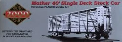Proto 2000 433-21204 HO Scale 40' Mather SingleDeck Stock Car Kit Northern Pacific NP 80188 - NOS