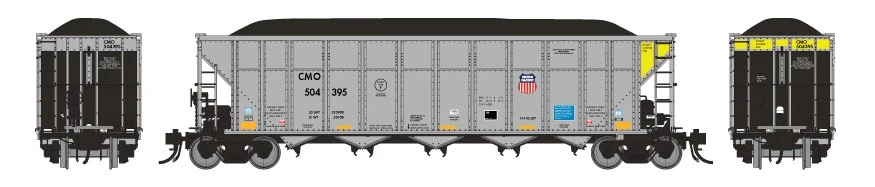 Rapido 169021A HO Scale AutoFlood III RD Coal Hopper Union Pacific UP/CMO Single Car # Varies 2 Rapido 169021A HO Scale AutoFlood III RD Coal Hopper Union Pacific UP/CMO Single Car # Varies - Image 2