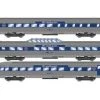 Roundhouse 79129 HO Scale Streamlined Passenger 3 Car Set Pan Am Railway