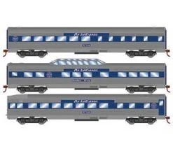 Roundhouse 79129 HO Scale Streamlined Passenger 3 Car Set Pan Am Railway