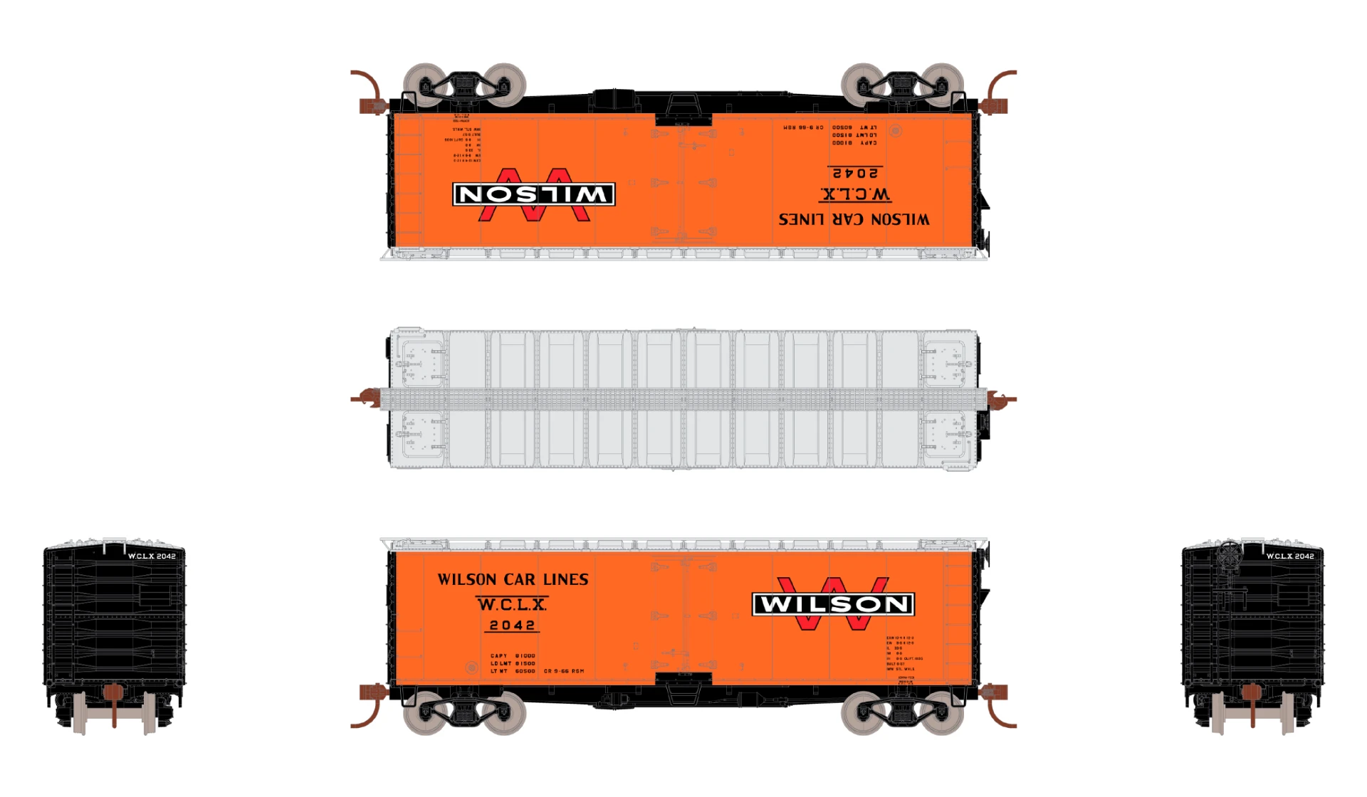 ScaleTrains Kit Classics 1264 40' Steel Reefer Wilson Car Lines WCLX 2478 2 ScaleTrains Kit Classics 1264 40' Steel Reefer Wilson Car Lines WCLX 2478 - Image 2