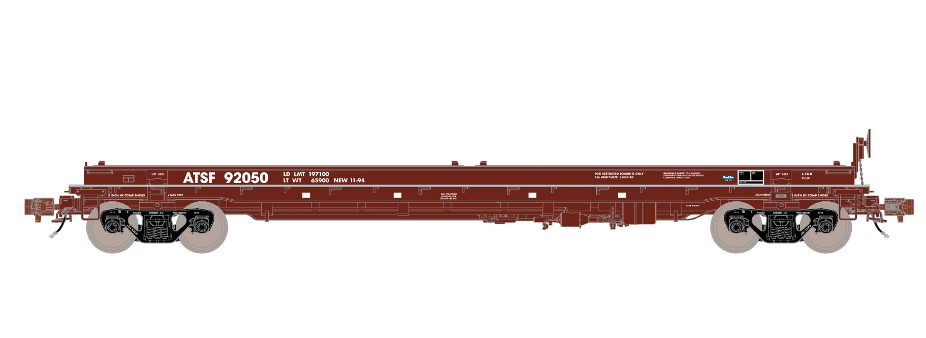 ScaleTrains Rivet 38397 HO Scale Thrall 48' Coil Steel Car Santa Fe ATSF 92070 2 ScaleTrains Rivet 38397 HO Scale Thrall 48' Coil Steel Car Santa Fe ATSF 92070 - Image 2
