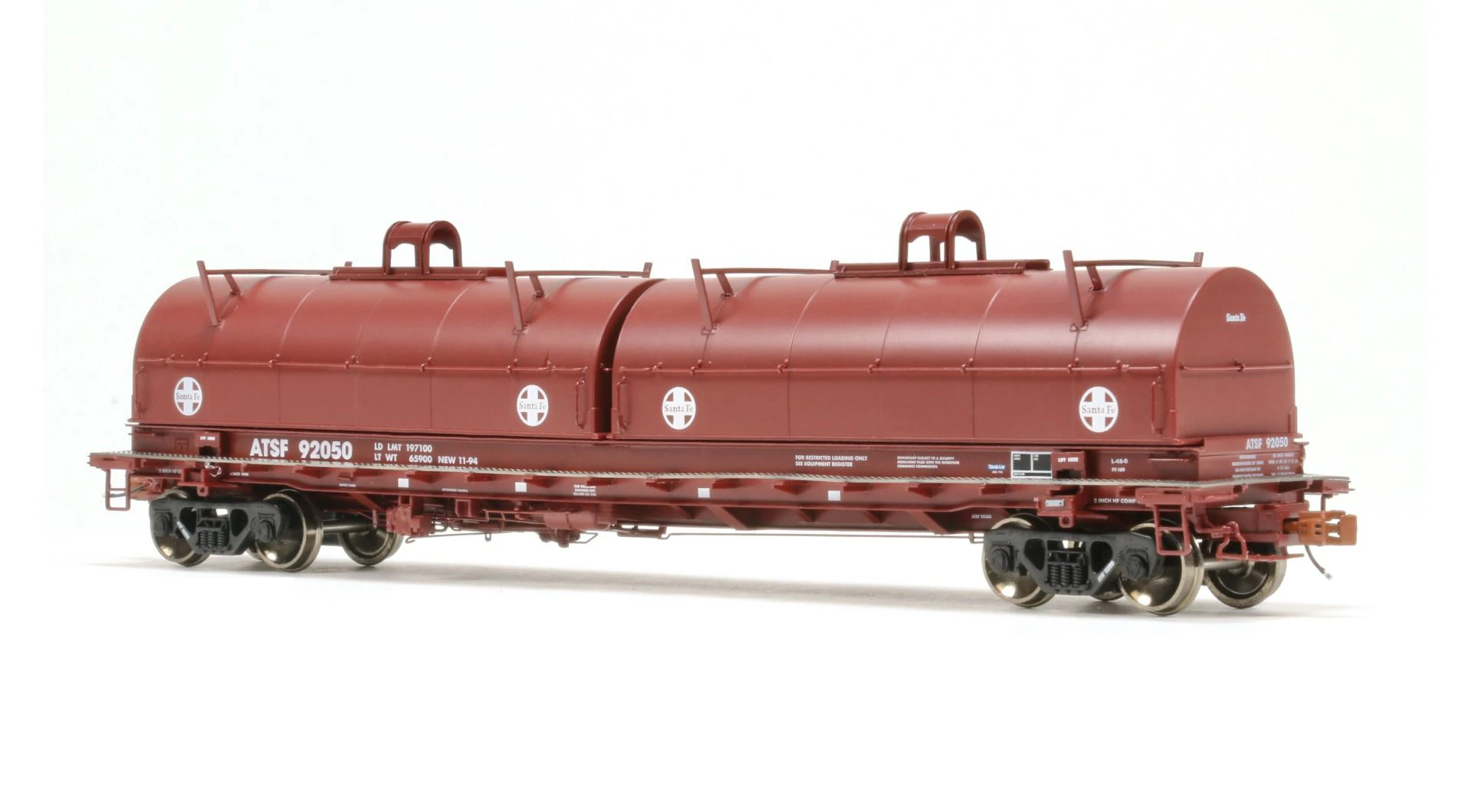ScaleTrains Rivet 38398 HO Scale Thrall 48' Coil Steel Car Santa Fe ATSF 92078 1 ScaleTrains Rivet 38398 HO Scale Thrall 48' Coil Steel Car Santa Fe ATSF 92078