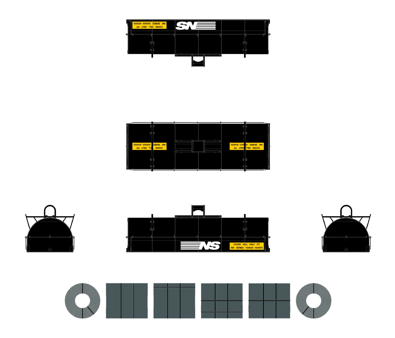 ScaleTrains Rivet 38422 HO Scale Thrall 48' Coil Steel Car NS 169649 4 ScaleTrains Rivet 38422 HO Scale Thrall 48' Coil Steel Car NS 169649 - Image 4