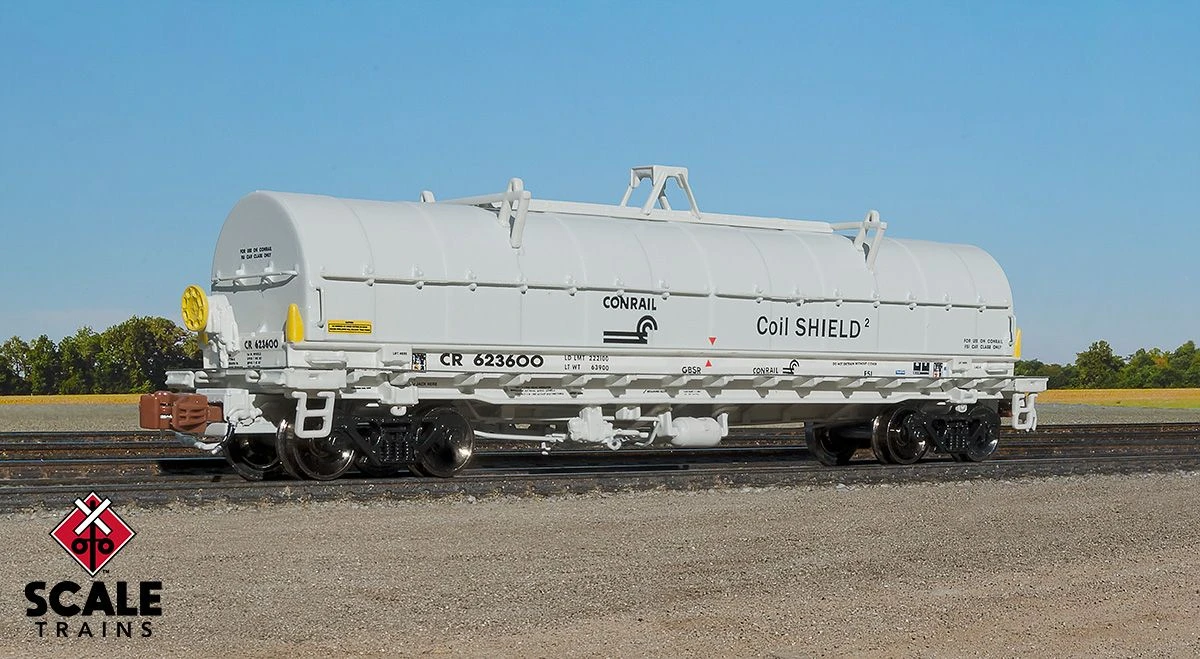 ScaleTrains Rivet N Scale 33539 Thrall-Trinity 42' Steel Coil Car Conrail "Coil Shield" CR 623607 1 ScaleTrains Rivet N Scale 33539 Thrall-Trinity 42' Steel Coil Car Conrail "Coil Shield" CR 623607