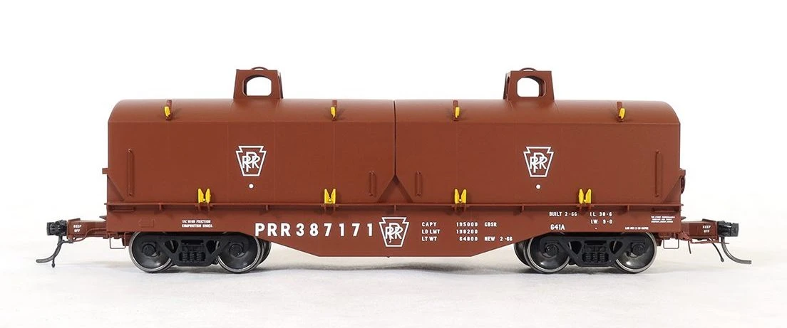Tangent 27010 HO Scale G41a Coil Car With Hoods Pennsylvania "1966 Delivery" PRR 2 Tangent 27010 HO Scale G41a Coil Car With Hoods Pennsylvania "1966 Delivery" PRR - Image 2