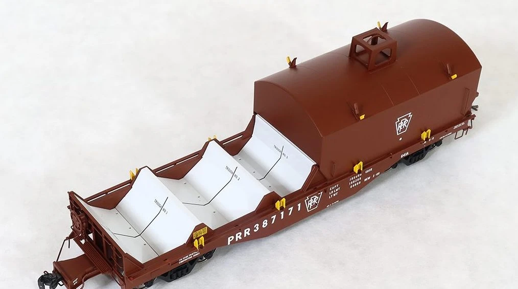 Tangent 27010 HO Scale G41a Coil Car With Hoods Pennsylvania "1966 Delivery" PRR 4 Tangent 27010 HO Scale G41a Coil Car With Hoods Pennsylvania "1966 Delivery" PRR - Image 4