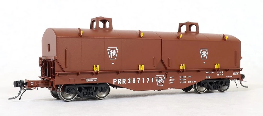 Tangent 27010 HO Scale G41a Coil Car With Hoods Pennsylvania "1966 Delivery" PRR 1 Tangent 27010 HO Scale G41a Coil Car With Hoods Pennsylvania "1966 Delivery" PRR