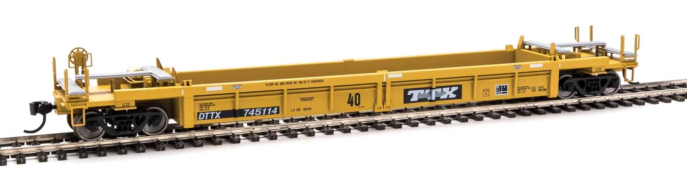 Walthers Mainline 910-8400 HO Scale Thrall Rebuilt 40' Well Car TTX DTTX 745114 1 Walthers Mainline 910-8400 HO Scale Thrall Rebuilt 40' Well Car TTX DTTX 745114