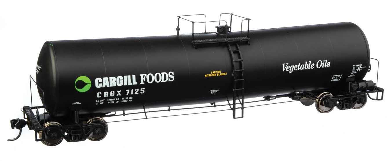 Walthers Proto 920-100252 HO Scale 23,000 Gallen Funnel Flow Tank Car Cargill CRGX 7125 1 Walthers Proto 920-100252 HO Scale 23,000 Gallen Funnel Flow Tank Car Cargill CRGX 7125