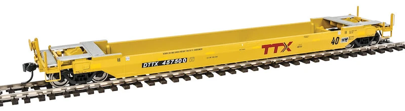 Walthers Proto 920-109122 HO Scale Rebuilt 40' Well Car TTX (New Logo) DTTX 455485 1 Walthers Proto 920-109122 HO Scale Rebuilt 40' Well Car TTX (New Logo) DTTX 455485